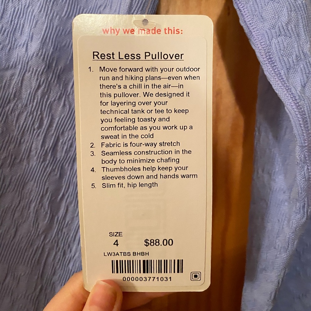 Lululemon Rest Less Pullover - Picture 6 of 6